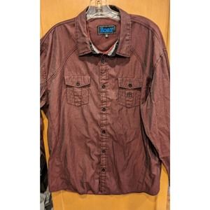 Roar Strength Shirt Mens Large 3XL Long Sleeve Button Up‎ Foundation
